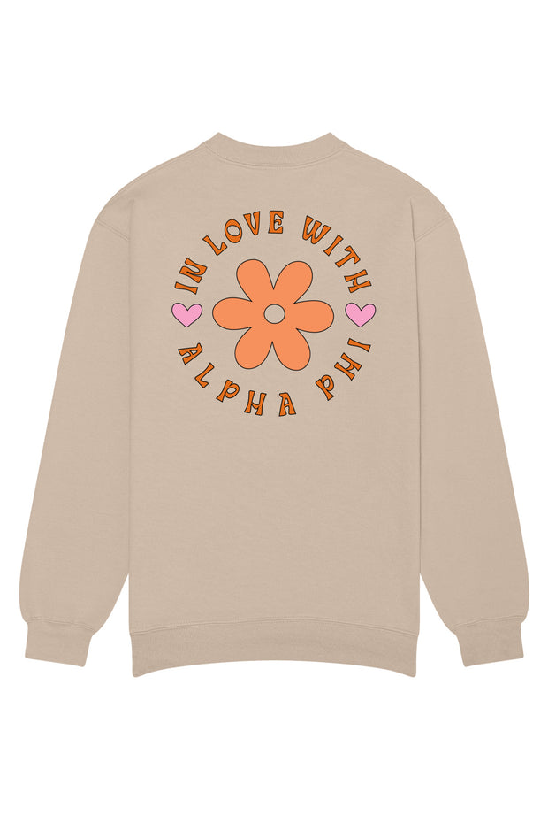 Alpha Phi In Love With Crewneck Sweatshirt