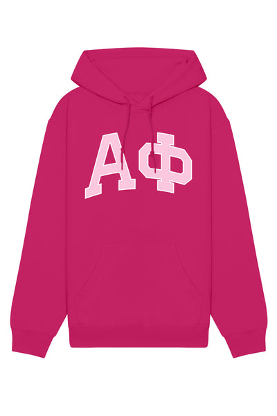 Alpha Phi Pink Rowing Letters Hoodie