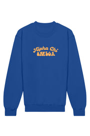 Alpha Chi Omega Vintage Hippie Crewneck Sweatshirt