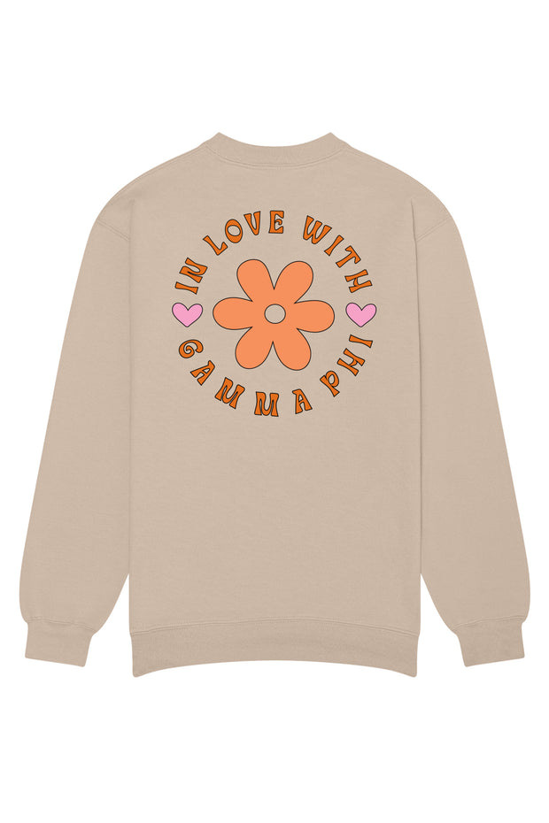 Gamma Phi Beta In Love With Crewneck Sweatshirt
