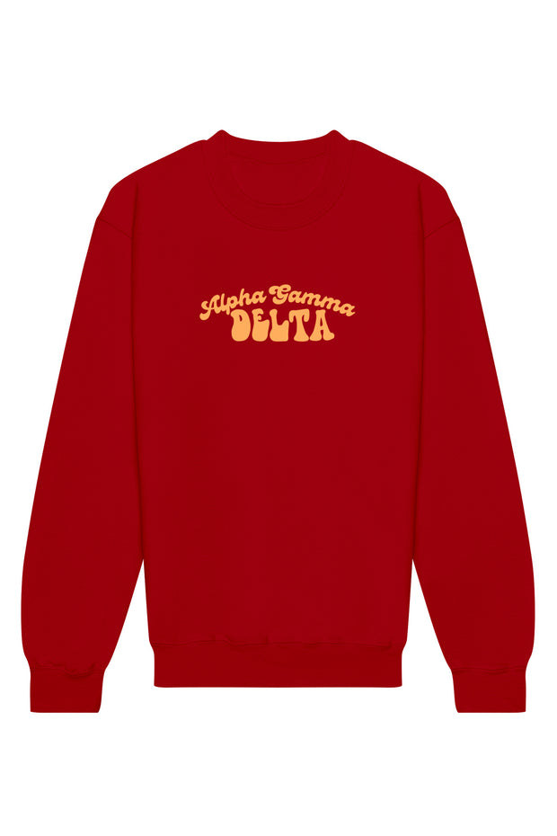 Alpha Gamma Delta Vintage Hippie Crewneck Sweatshirt