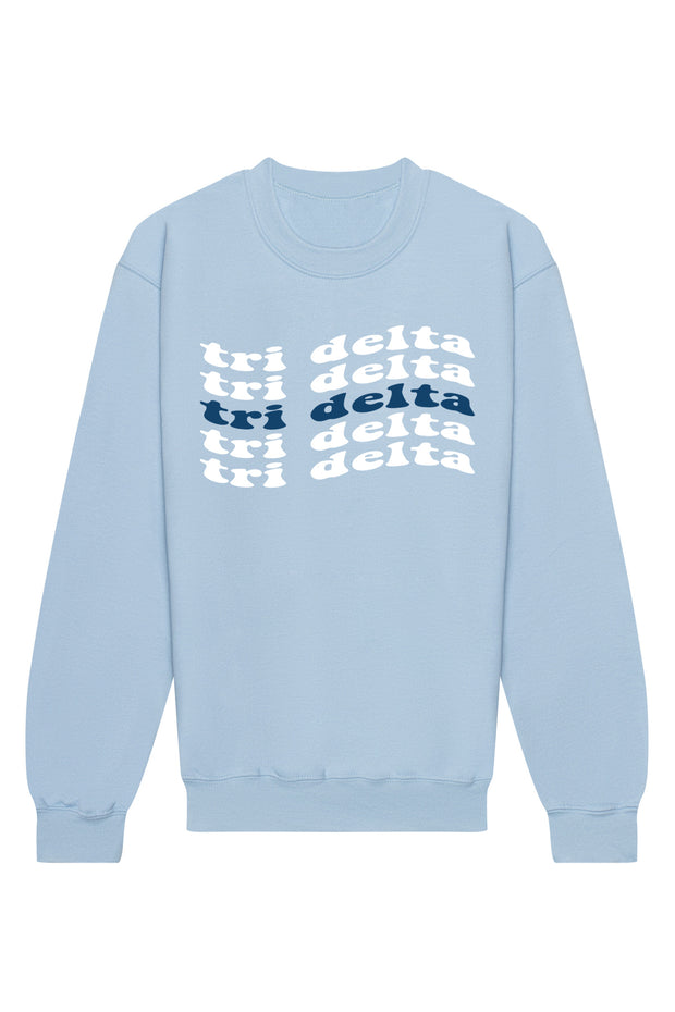 Delta Delta Delta Ride The Wave Crewneck Sweatshirt