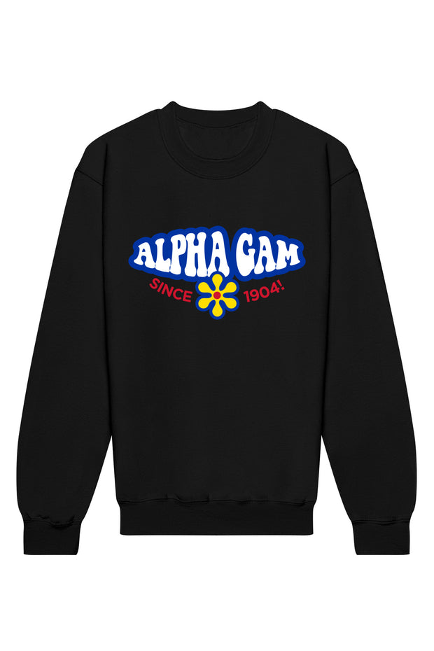 Alpha Gamma Delta Funky Crewneck Sweatshirt