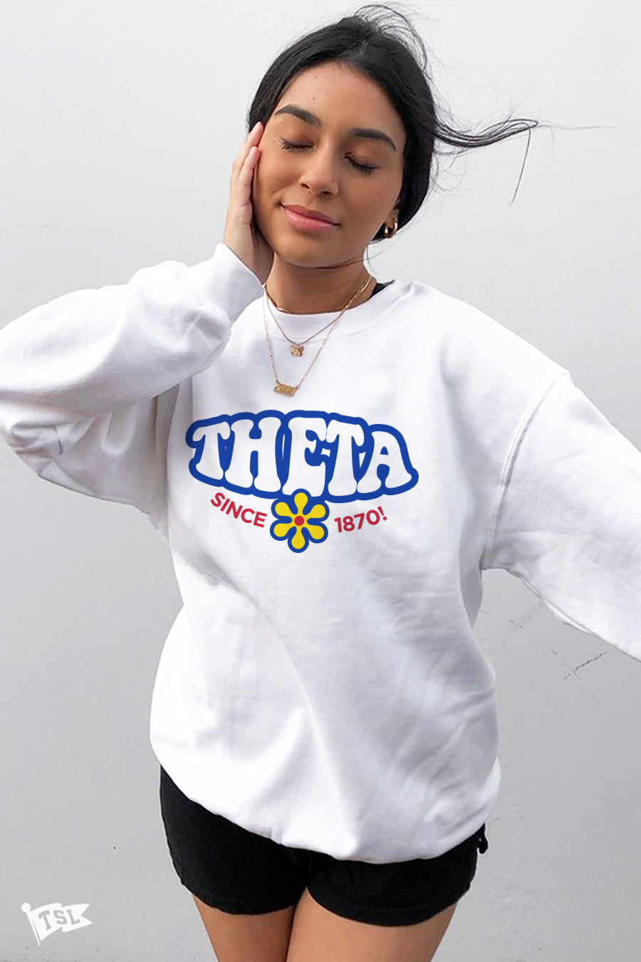 Kappa Alpha Theta Funky Crewneck The Social Life