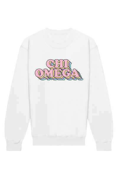 Chi Omega Retro Crewneck Sweatshirt