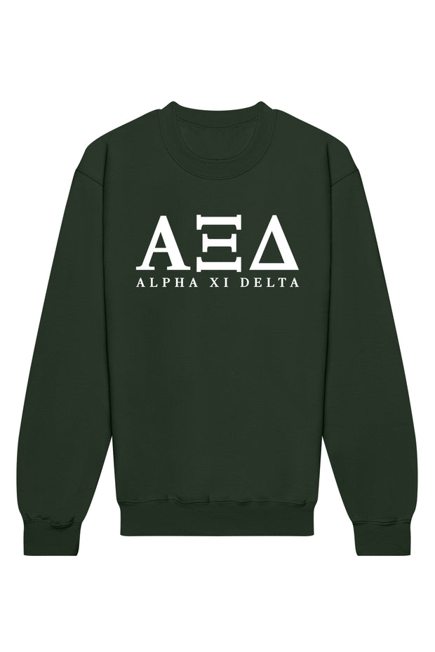 Alpha Xi Delta Letters Crewneck Sweatshirt