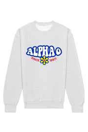 Alpha Omicron Pi Funky Crewneck Sweatshirt