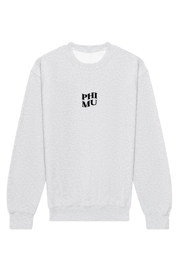 Phi Mu Happy Place Crewneck Sweatshirt