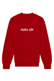 Alpha Phi Classic Gothic II Crewneck Sweatshirt