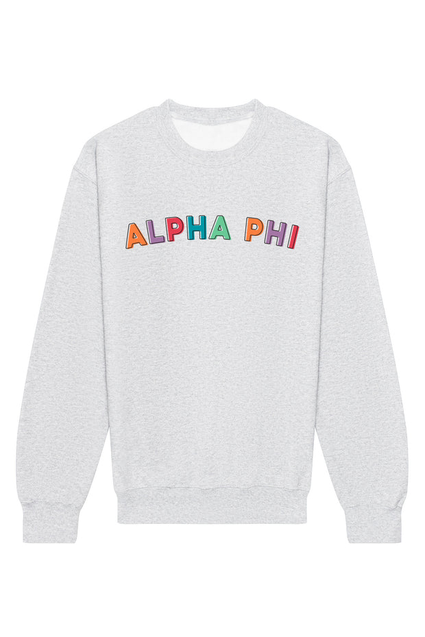 Alpha Phi Stencil Crewneck Sweatshirt