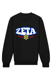 Zeta Tau Alpha Funky Crewneck Sweatshirt