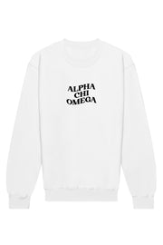 Alpha Chi Omega Happy Place Crewneck Sweatshirt