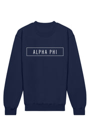 Alpha Phi Blocked Crewneck Sweatshirt