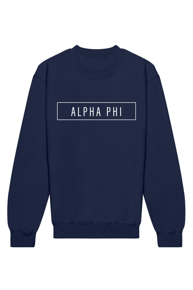Alpha Phi Blocked Crewneck Sweatshirt