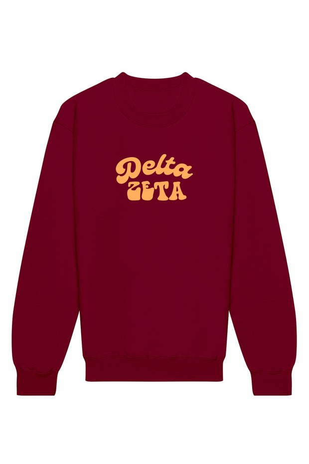 Delta Zeta Vintage Hippie Crewneck Sweatshirt