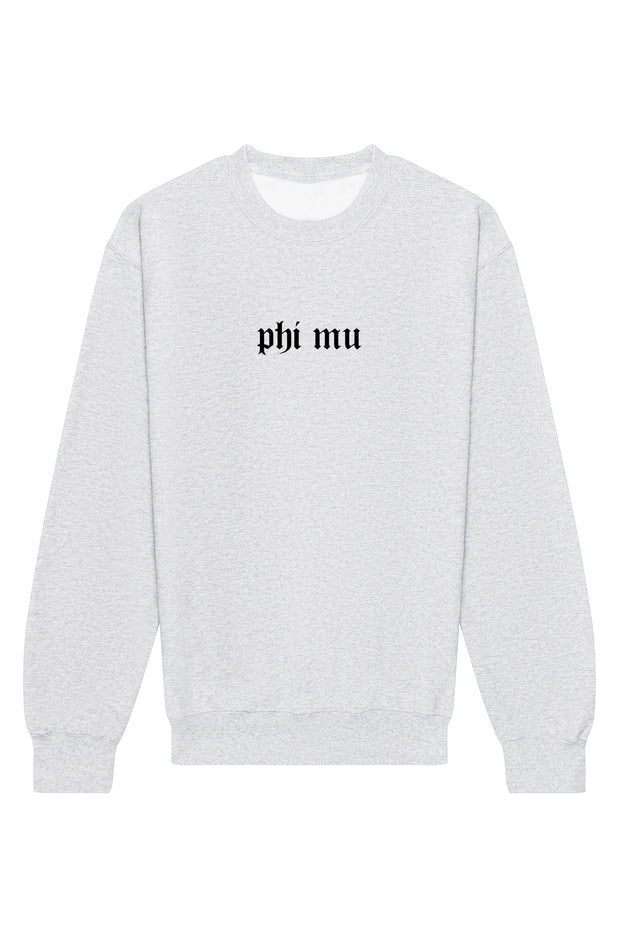 Phi Mu Classic Gothic Crewneck Sweatshirt