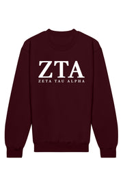 Zeta Tau Alpha Letters Crewneck Sweatshirt