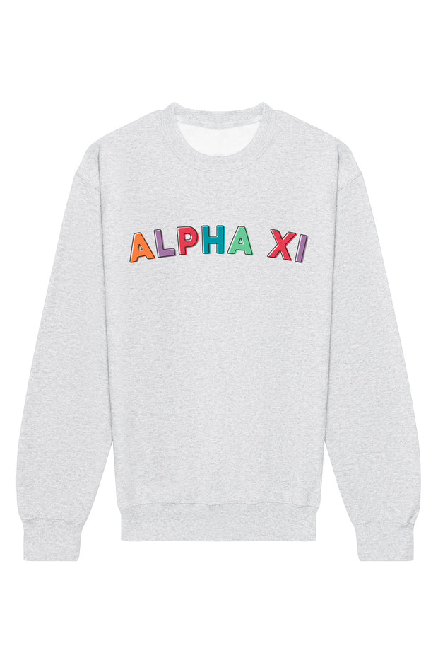 Alpha Xi Delta Stencil Crewneck Sweatshirt