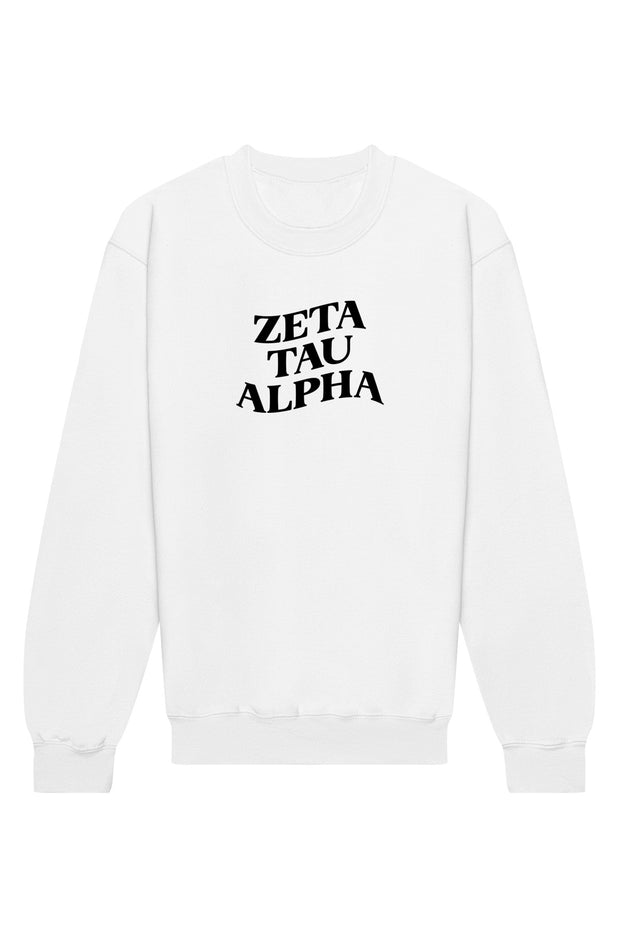 Zeta Tau Alpha Happy Place Crewneck Sweatshirt