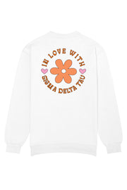 Sigma Delta Tau In Love With Crewneck Sweatshirt