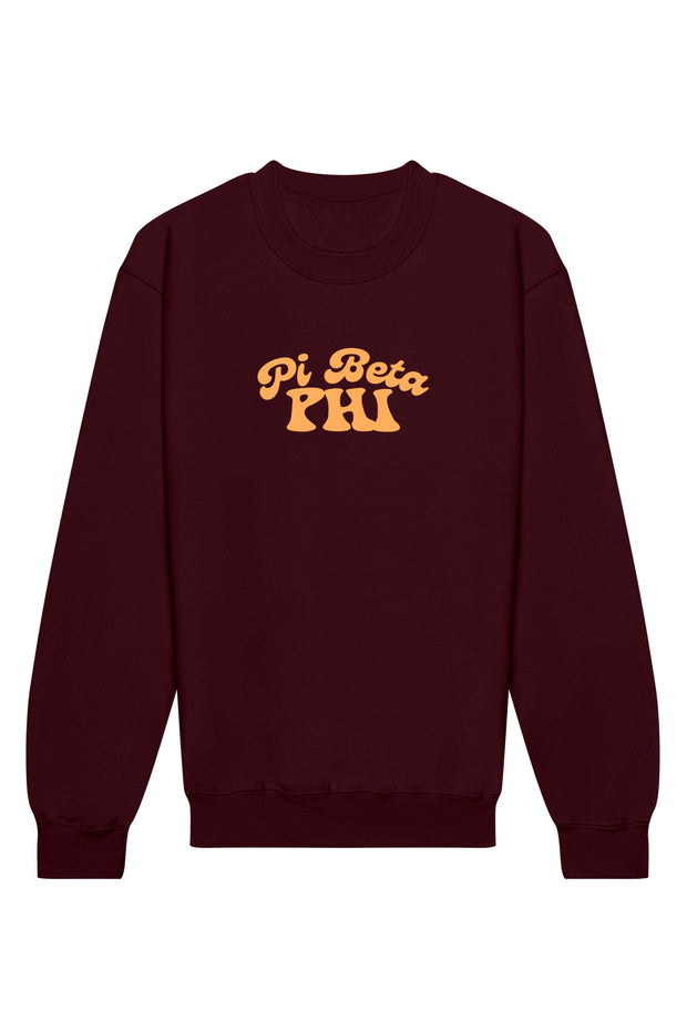Pi Beta Phi Vintage Hippie Crewneck Sweatshirt