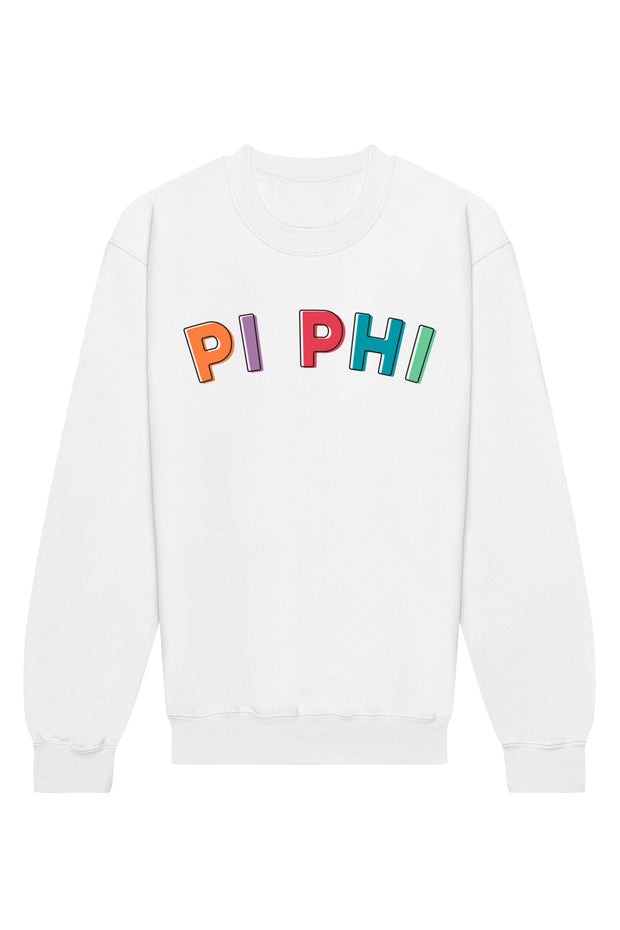 Pi Beta Phi Stencil Crewneck Sweatshirt