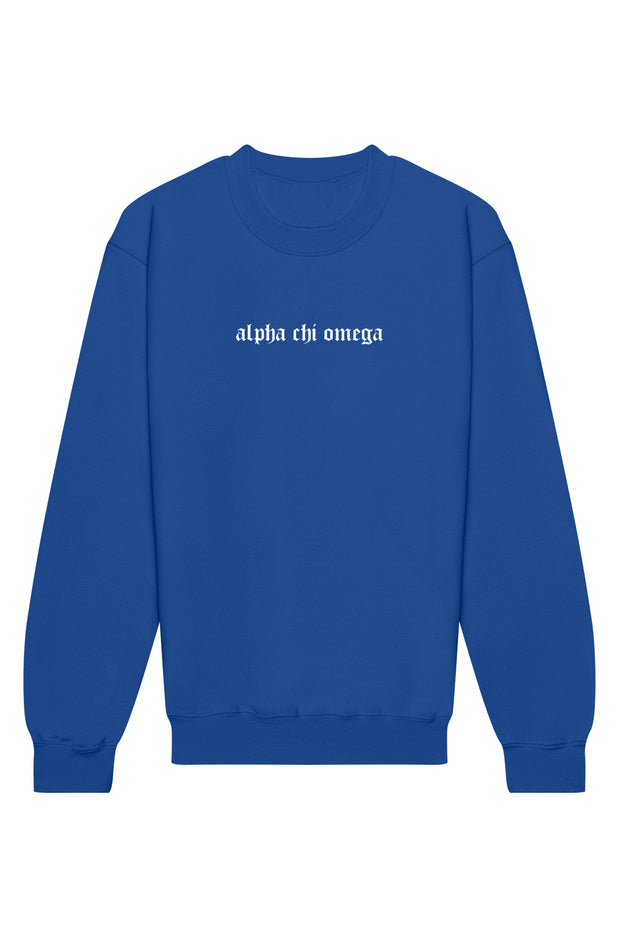 Alpha Chi Omega Classic Gothic II Crewneck Sweatshirt