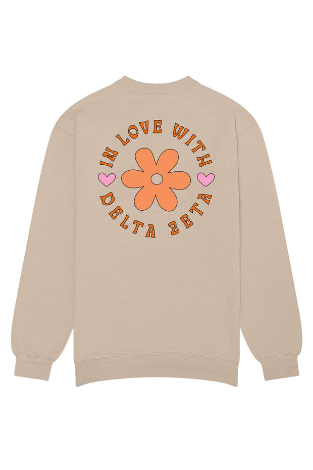 Delta Zeta In Love With Crewneck Sweatshirt