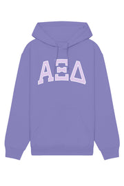 Alpha Xi Delta Purple Rowing Letters Hoodie