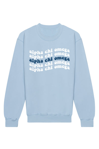 Alpha Chi Omega Ride The Wave Crewneck Sweatshirt