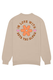 Zeta Tau Alpha In Love With Crewneck Sweatshirt