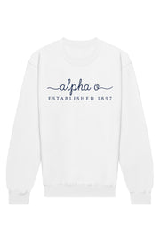 Alpha Omicron Pi Signature Crewneck Sweatshirt