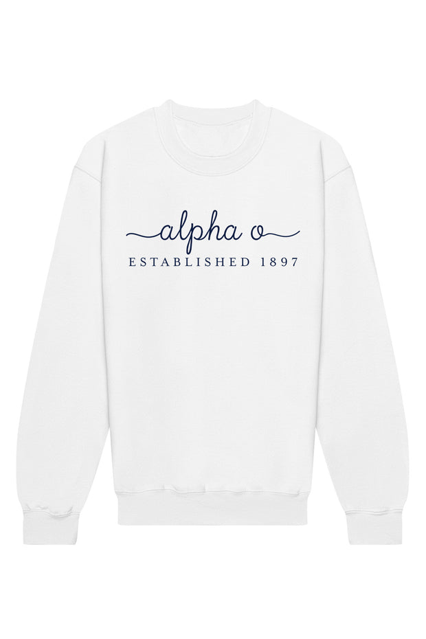Alpha Omicron Pi Signature Crewneck Sweatshirt