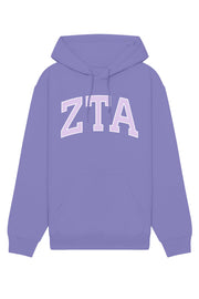Zeta Tau Alpha Purple Rowing Letters Hoodie