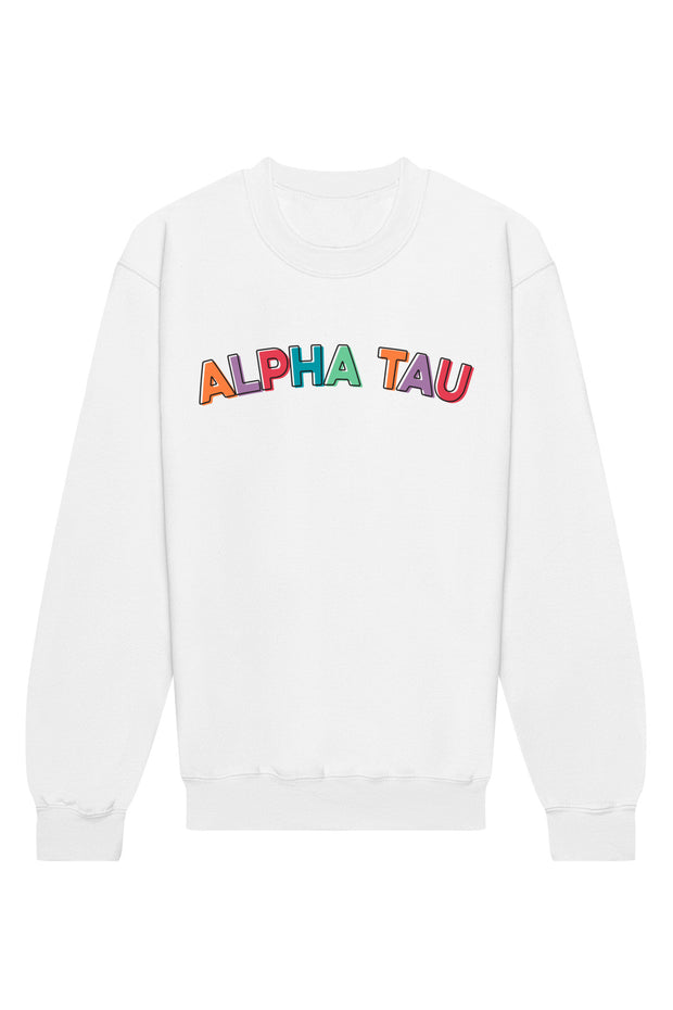 Alpha Sigma Tau Stencil Crewneck Sweatshirt