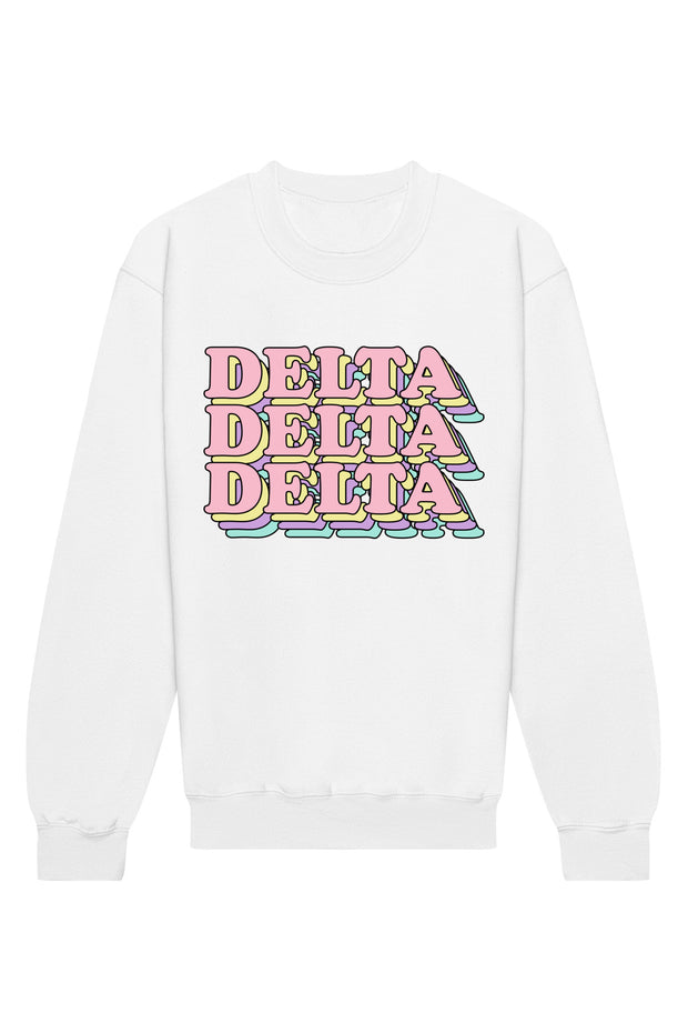 Delta Delta Delta Retro Crewneck Sweatshirt