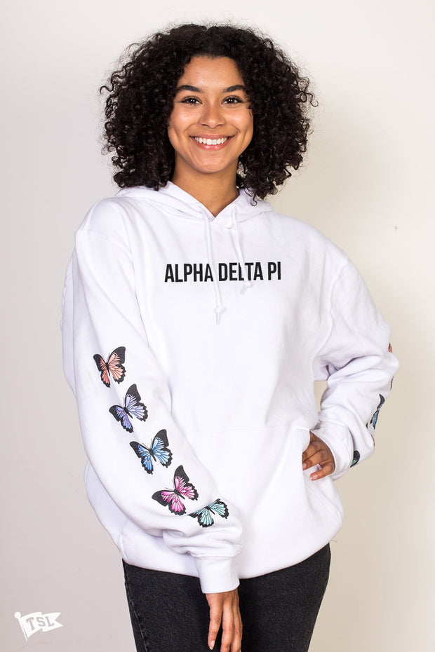 Alpha Delta Pi Butterfly Sleeve Hoodie