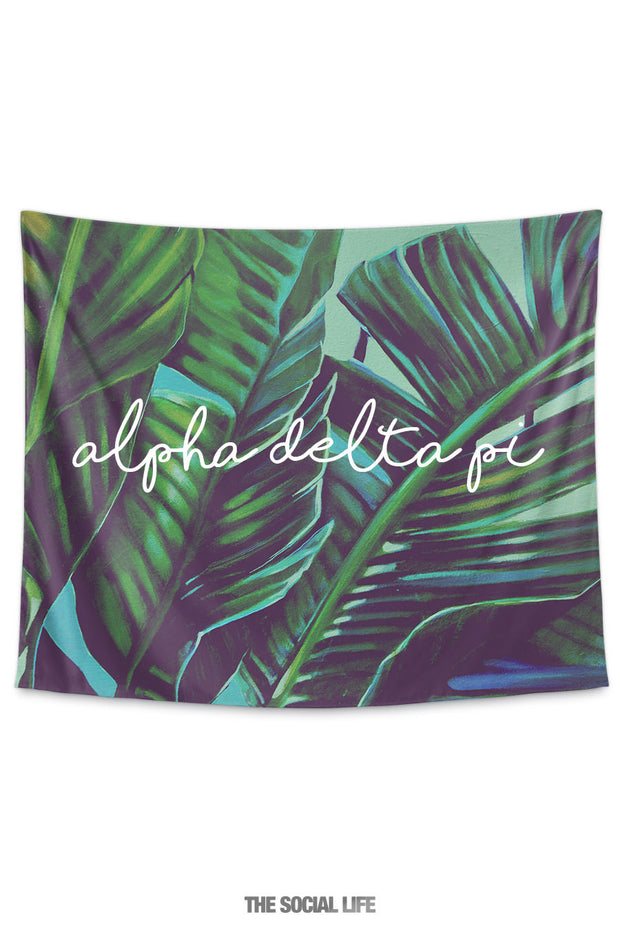 Alpha Delta Pi Painted Palms Tapestry