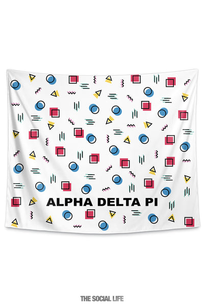 Alpha Delta Pi Squigglies Tapestry