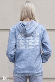 Alpha Epsilon Phi Mineral Wash Butterfly Hoodie