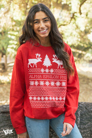 Alpha Epsilon Phi Holiday Sweater Crewneck