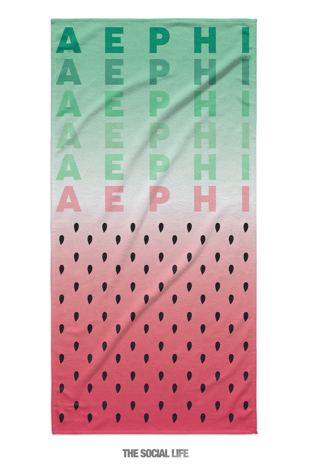 Alpha Epsilon Phi Watermelon Towel