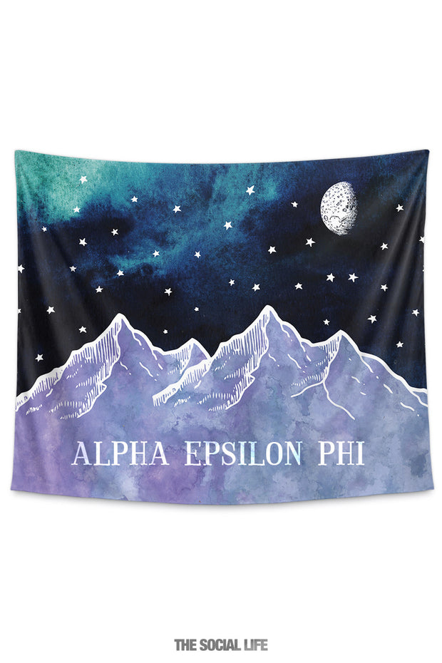 Alpha Epsilon Phi Mountain Night Tapestry