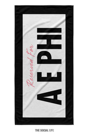 Alpha Epsilon Phi Reserved Towel