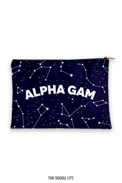 Alpha Gamma Delta Constellation Cosmetic Bag