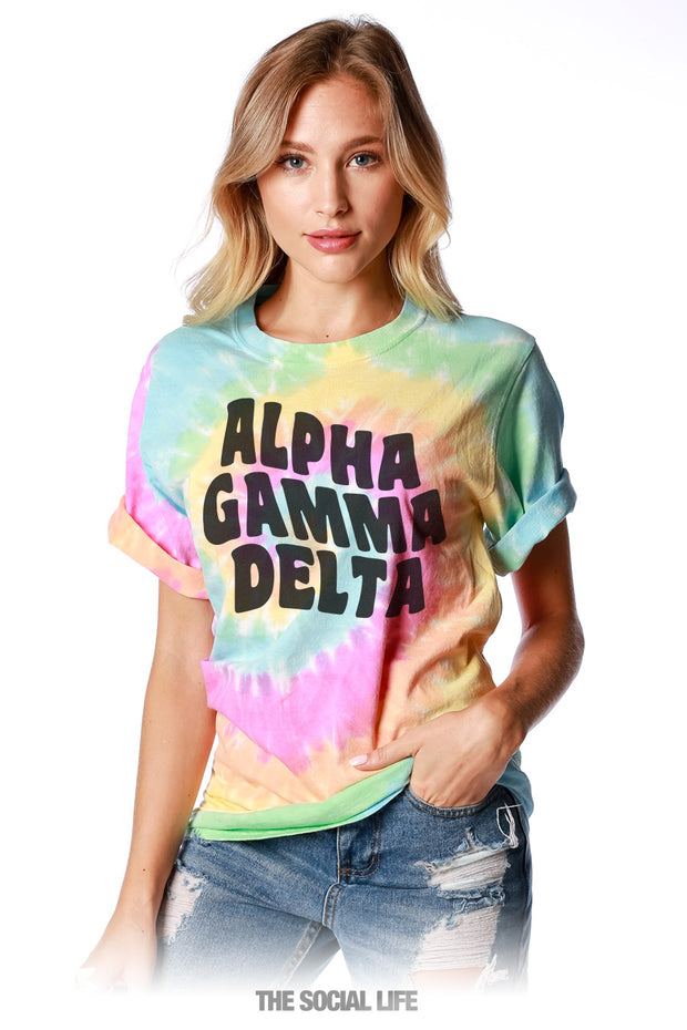 Alpha Gamma Delta Groovin Tie Dye Tee