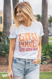 Alpha Gamma Delta Groovy Girl Power Tee