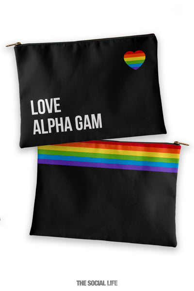Alpha Gamma Delta Love Cosmetic Bag
