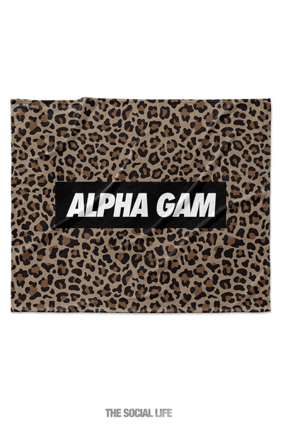 Alpha Gamma Delta Leopard Blanket