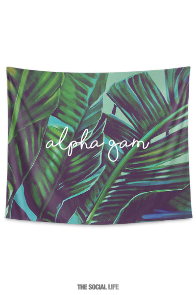 Alpha Gamma Delta Painted Palms Tapestry